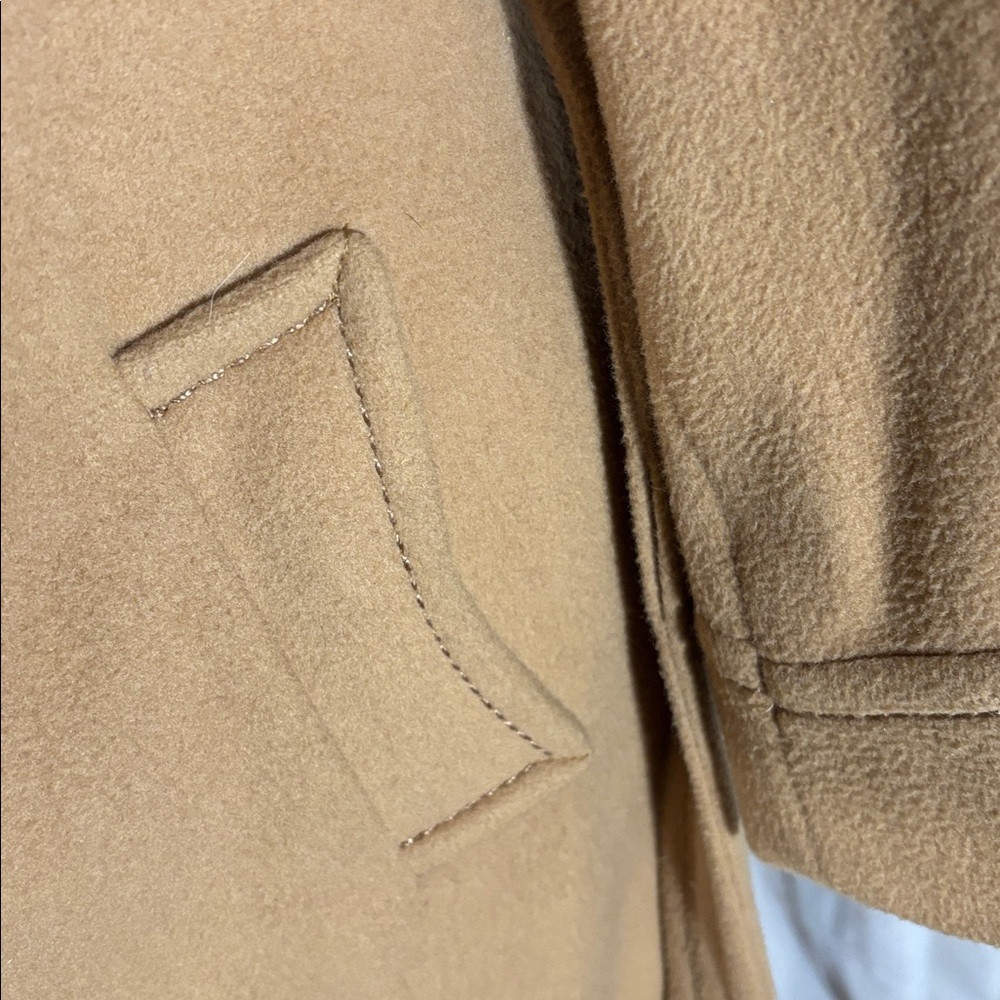 Vintage 70s Roos/Atkins Women’s Cashmere/Wool Blend Belted Coat in Camel - Picture 6 of 10